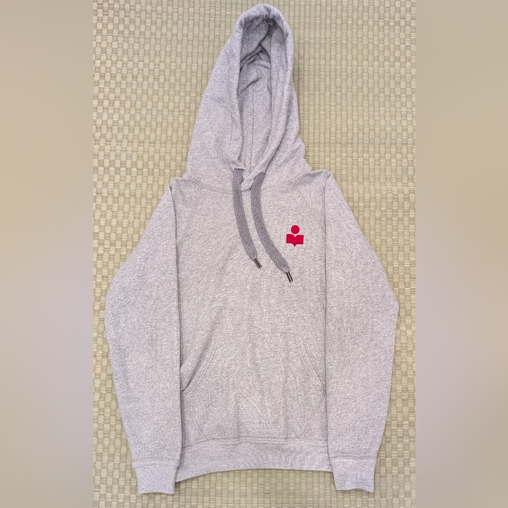 Isabel Marant Etoile Matte Hoodie Gray Unisex Size 34 Made In Portugal